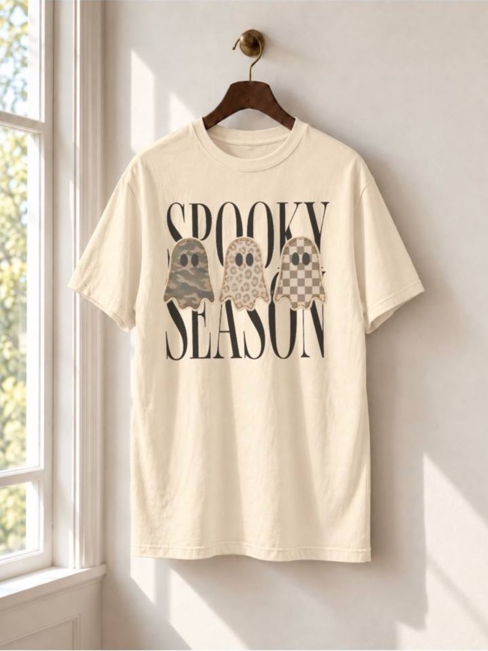 Spooky Season Graphic Tee - Off White Shirt